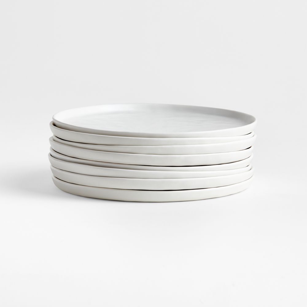 Mercer Matte White Porcelain Salad Plates, Set of 8