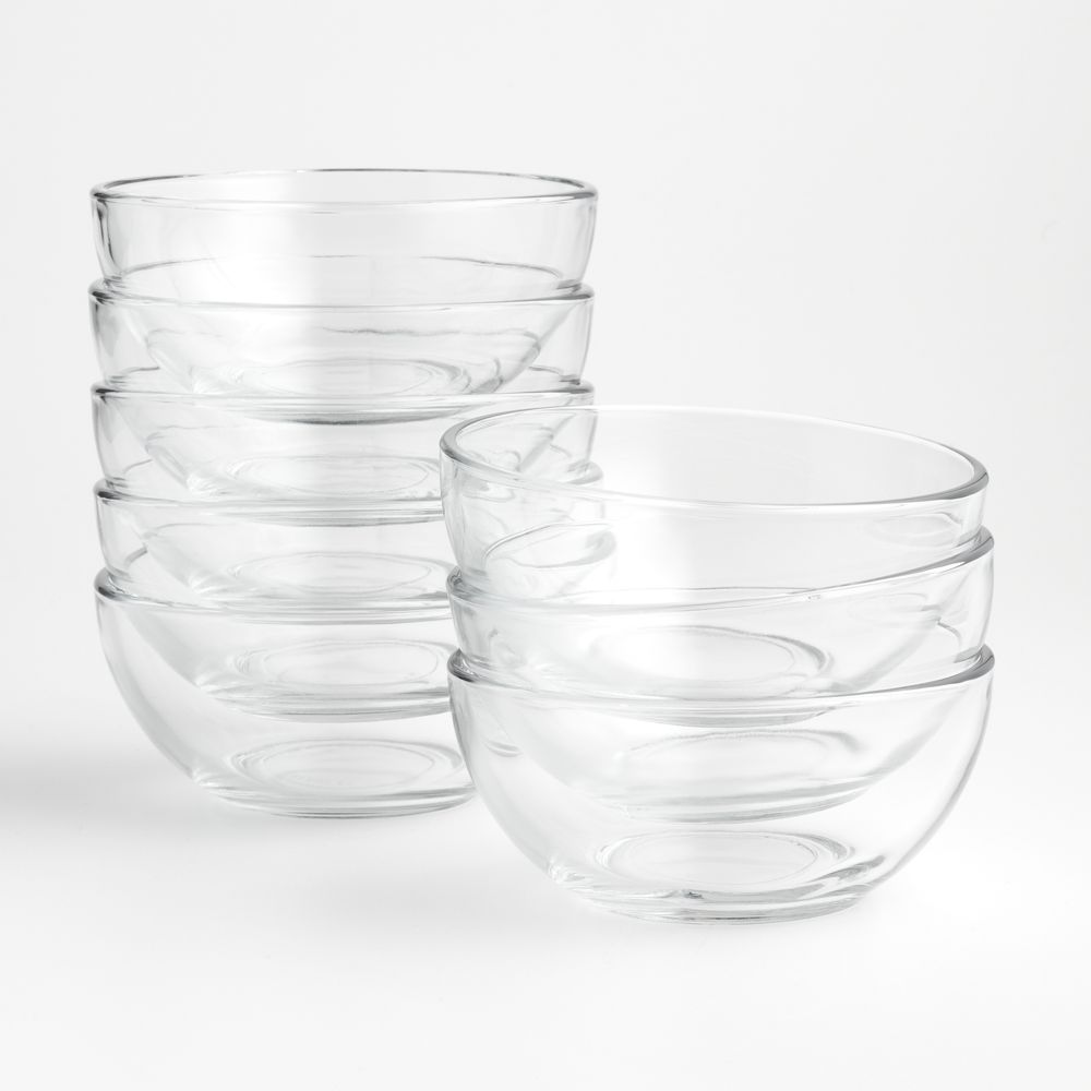 Moderno Glass Bowls, Set of 8