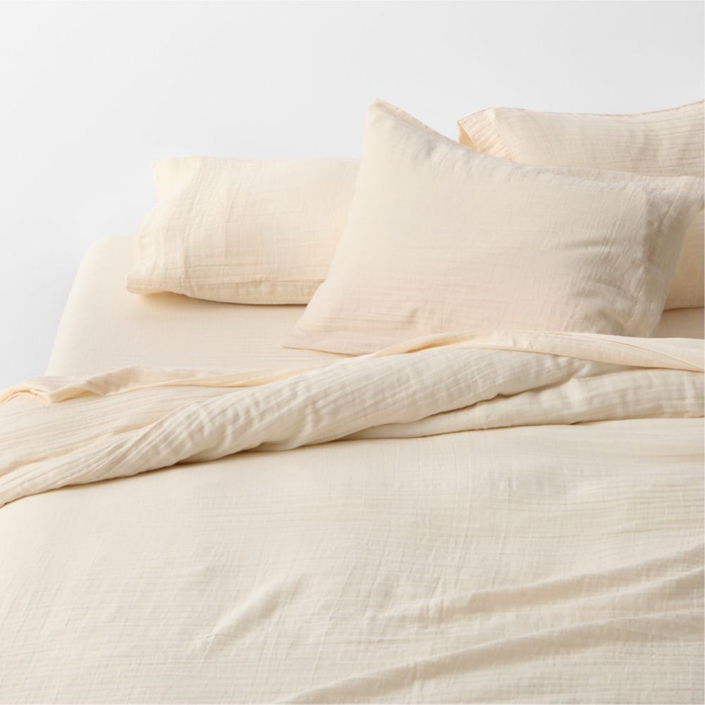 Organic Cotton Gauze Undyed Duvet Cover