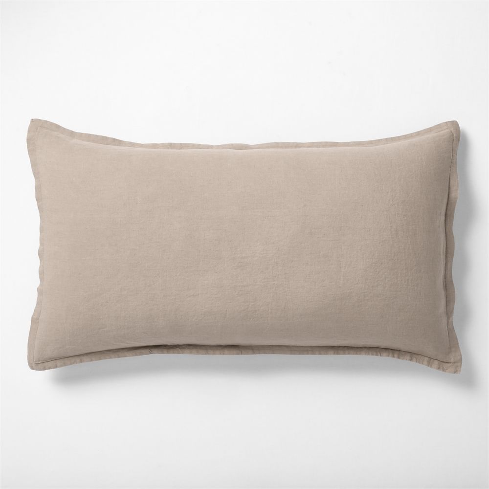 Aire Natural European Linen Clay Taupe Bed Pillow Sham