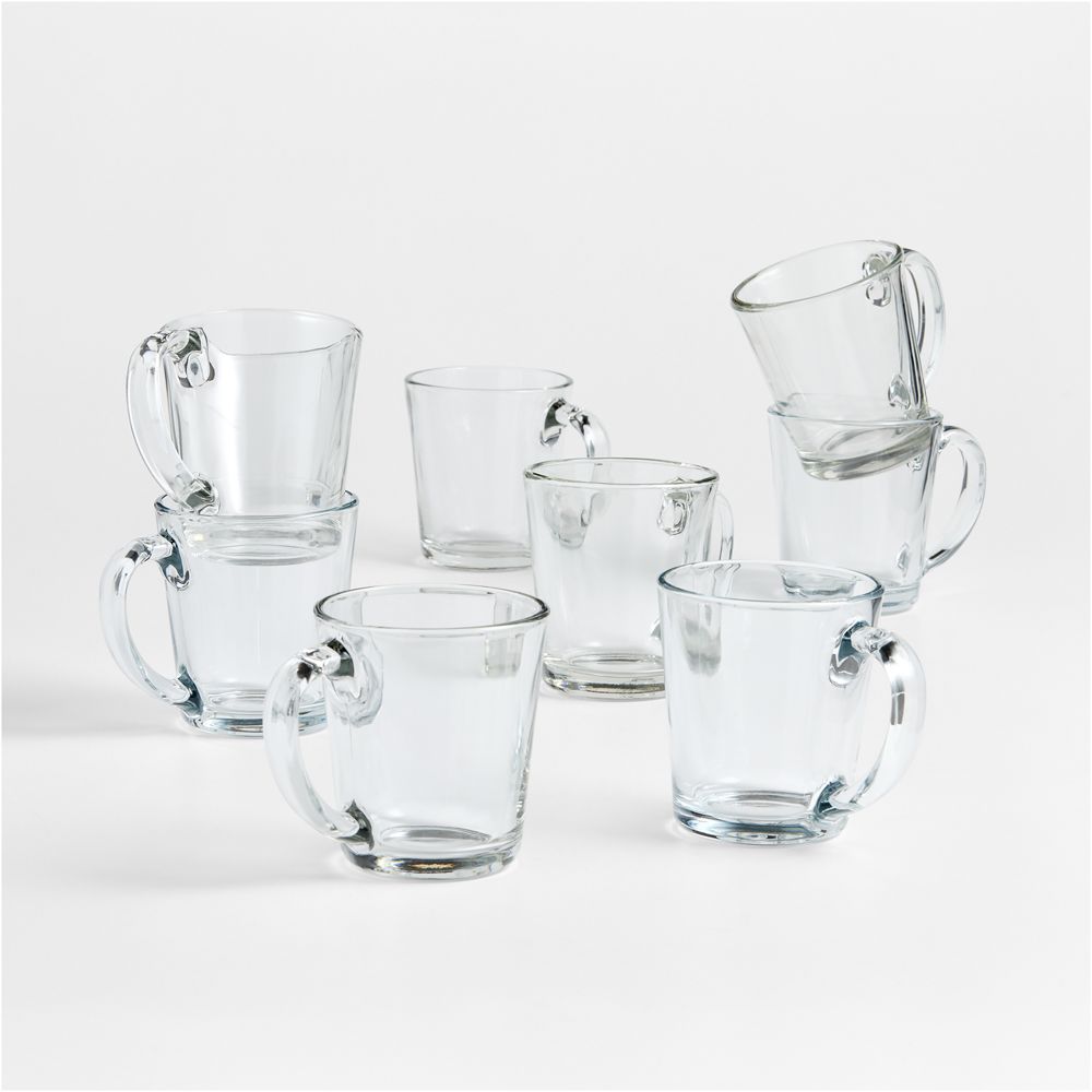 Moderno 13.5-oz. Clear Coffee Mugs, Set of 8