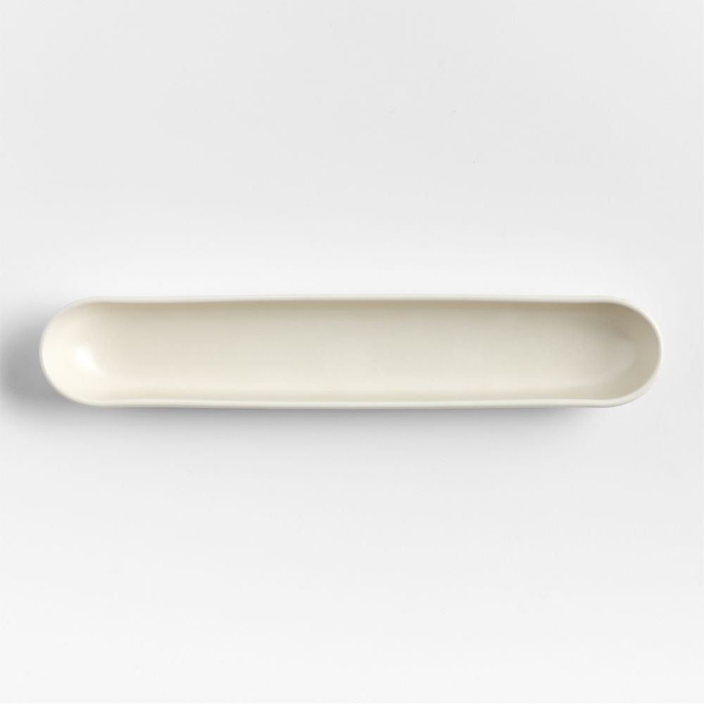 Mezze Ceramic Tapas Long Olive Dish