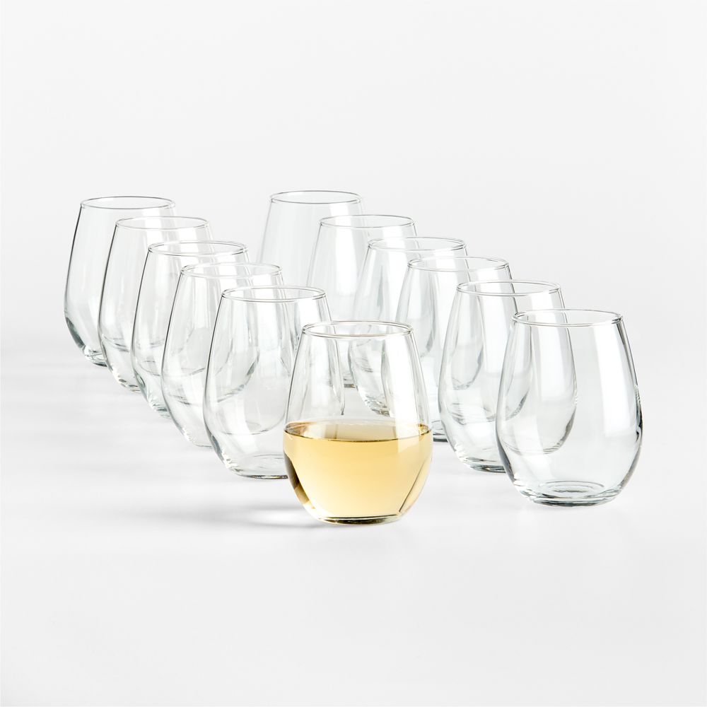 Stemless Wine Glasses 11.75 oz., Set of 12