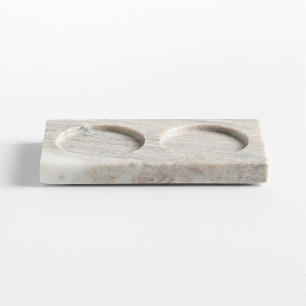 Tuscan Kitchen Marble 2-Slot Sink Caddy