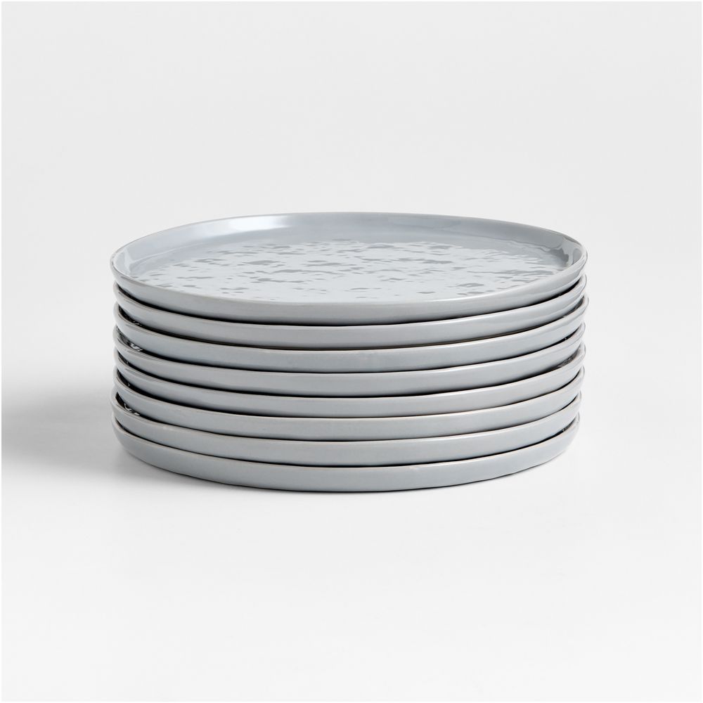 Mercer Grey Round Salad Plates, Set of 8