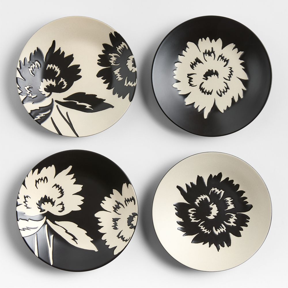 Jardin Stoneware Appetizer Plates, Set of 4