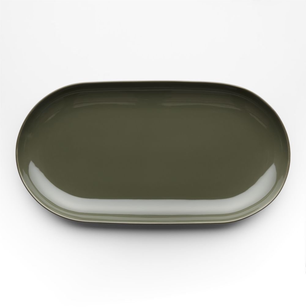 Hudson Burnt Green Stoneware Platter