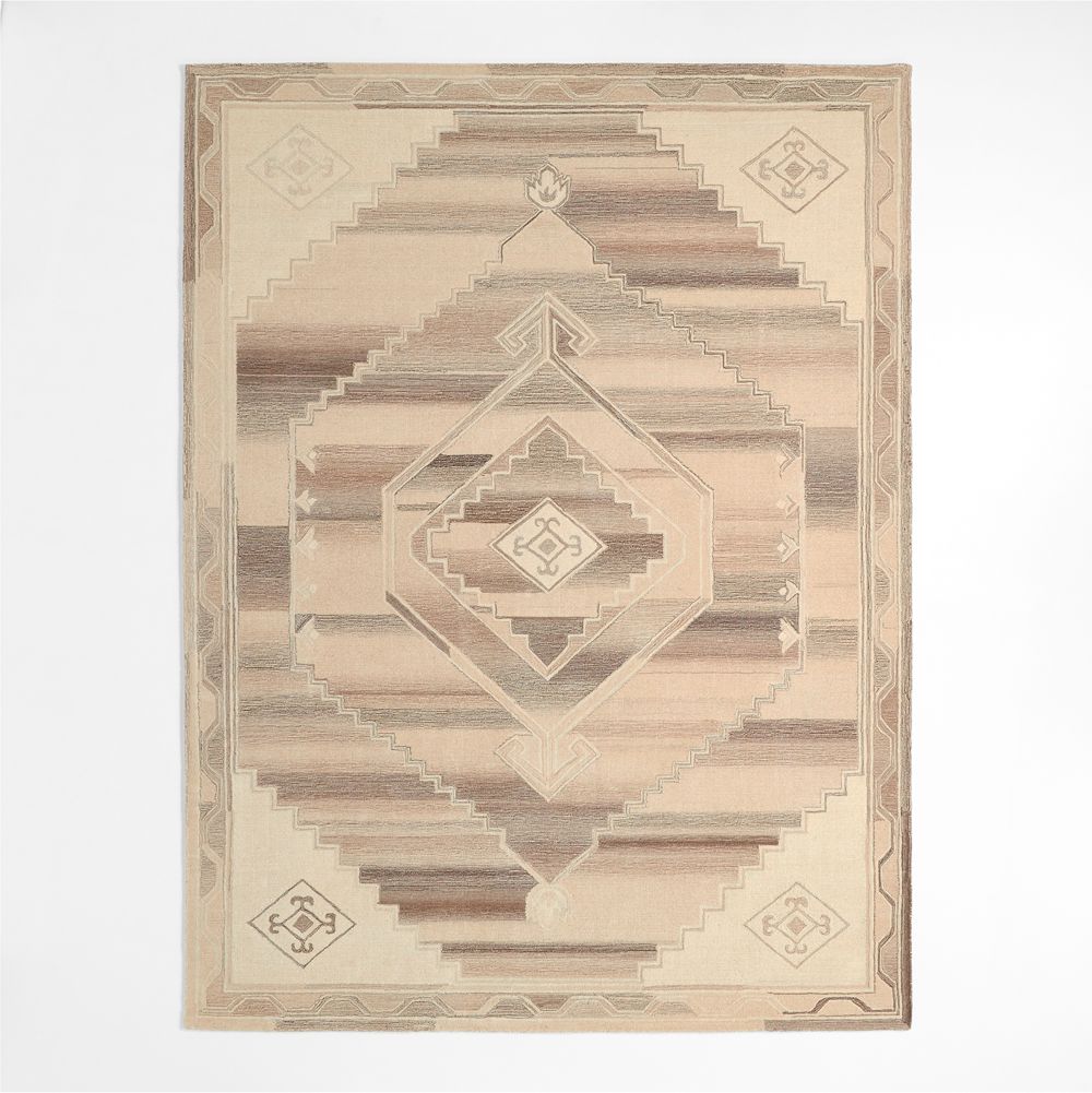 Lyon Wool Traditional Hand-Tufted Beige Area Rug