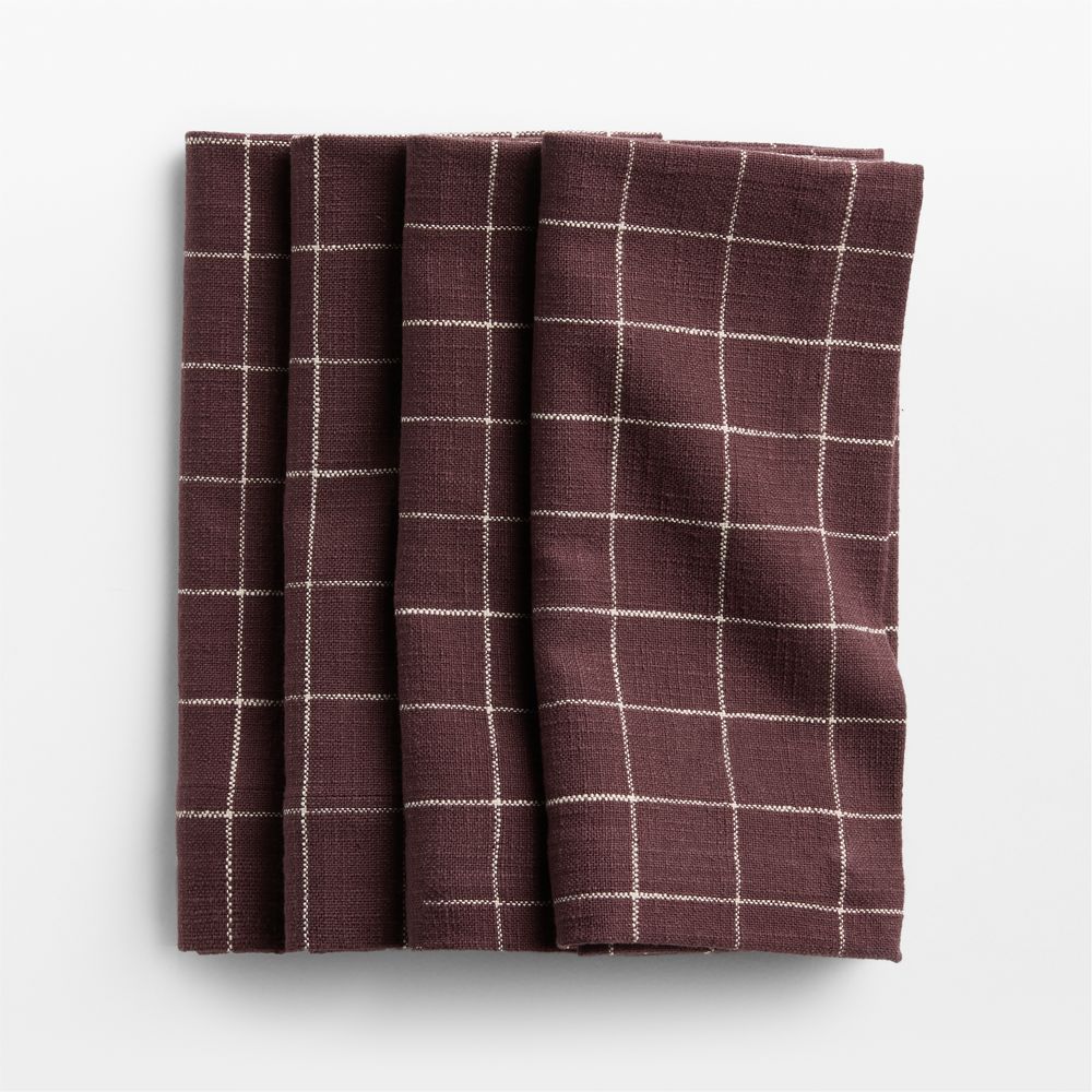 Cotswold Red Plaid Napkins, Set of 4
