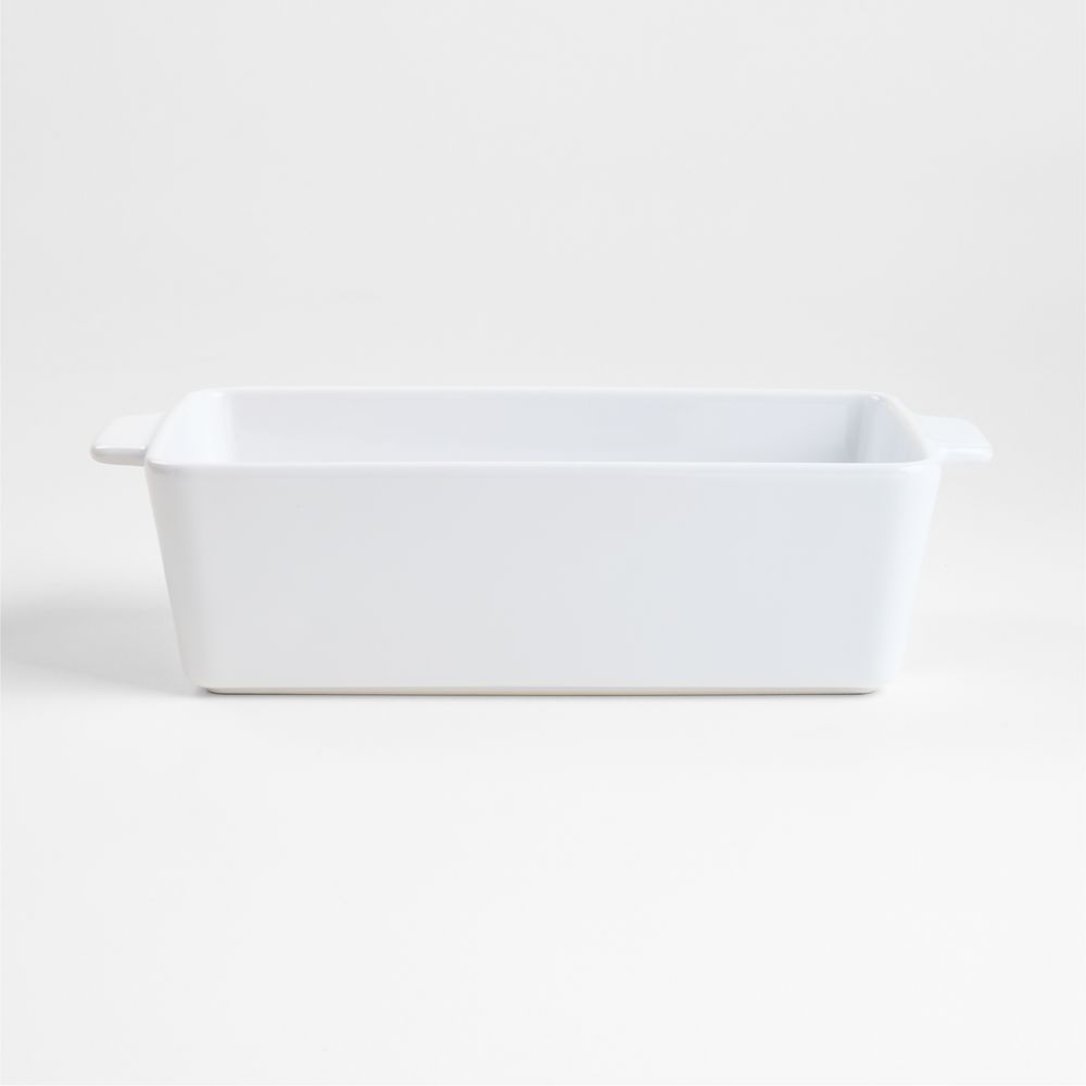 Potluck White Ceramic Loaf Pan