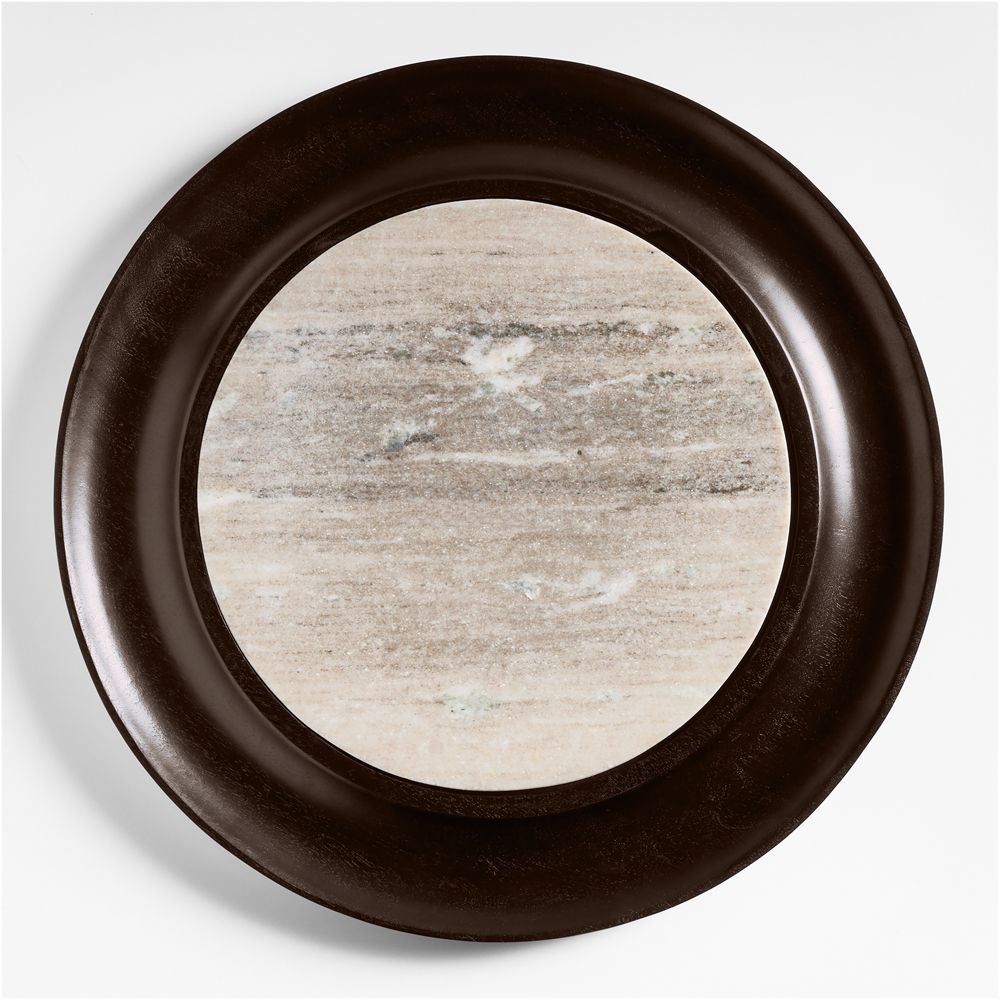 Wood and Tuscan Marble Cracker Serving Board Set