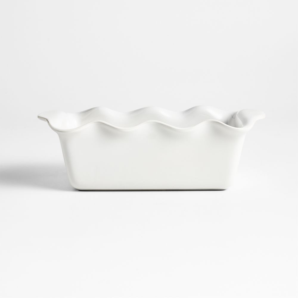 White Ruffle Loaf Pan