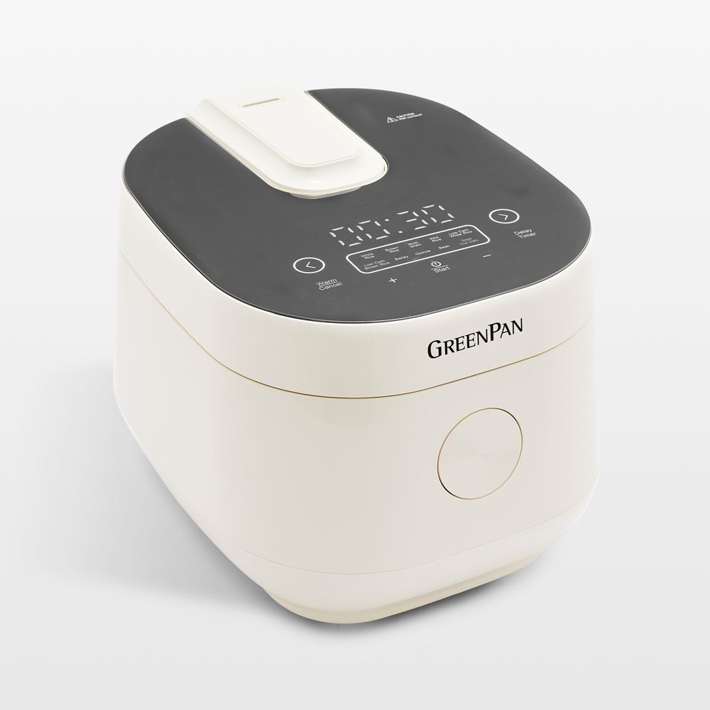GreenPan Rice Cooker with Carb Reduction in Cloud Cream