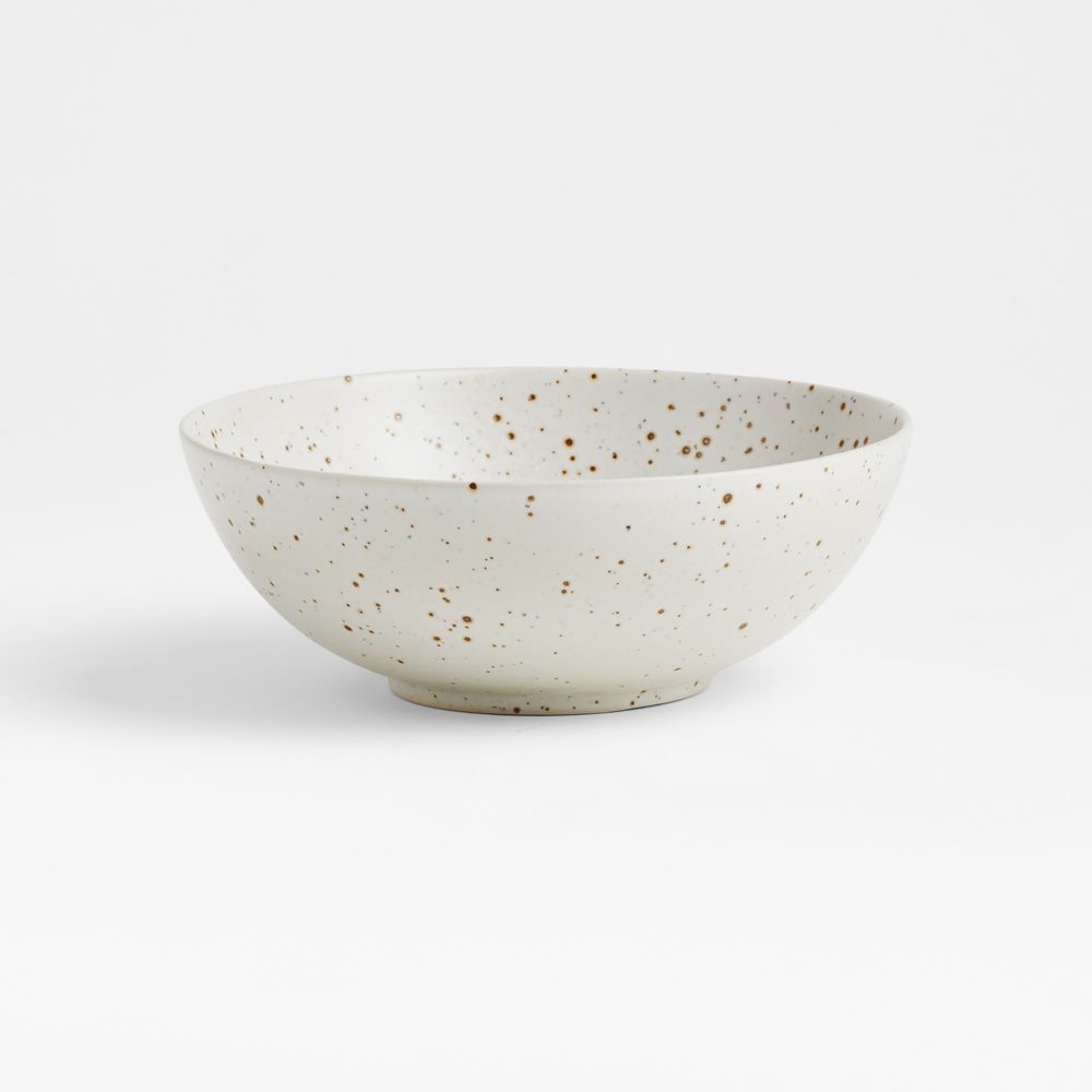 Craft Speckled White Stoneware Cereal Bowl