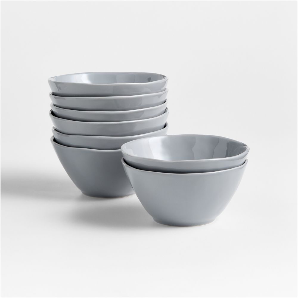Mercer Grey 6.25" Bowls, Set of 8