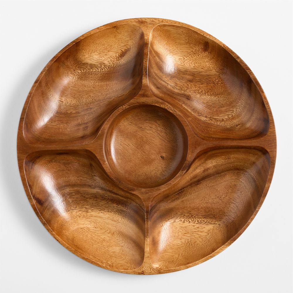 Tondo 16" Acacia Large Divided Server