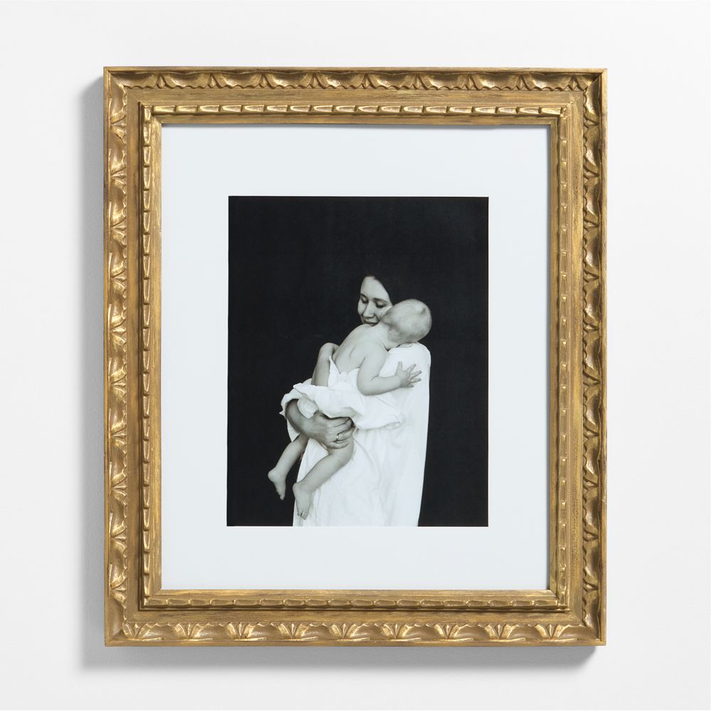 Edinburgh Gilded Gold Resin 11x14 Wall Picture Frame with 2 Interchangeable Mats