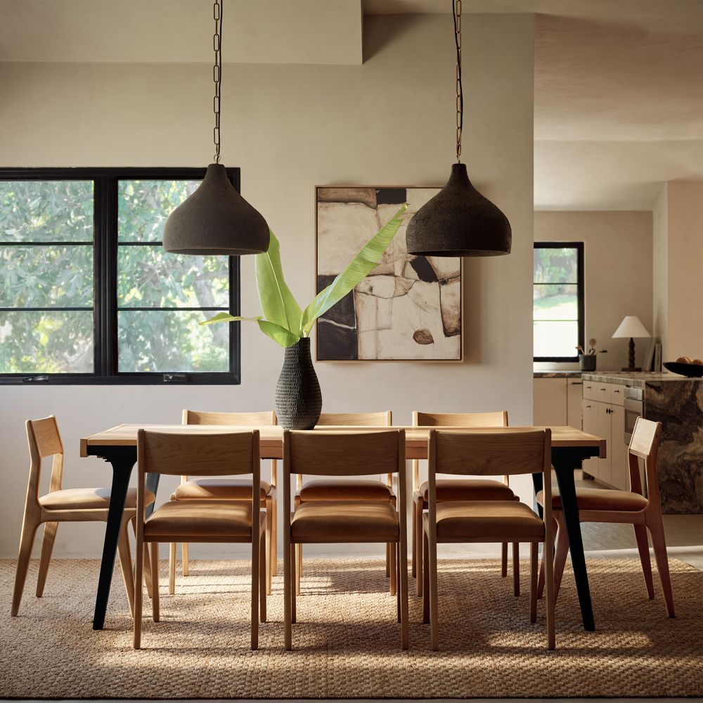 Alternative view of Lakin White Oak Leather Dining Chair