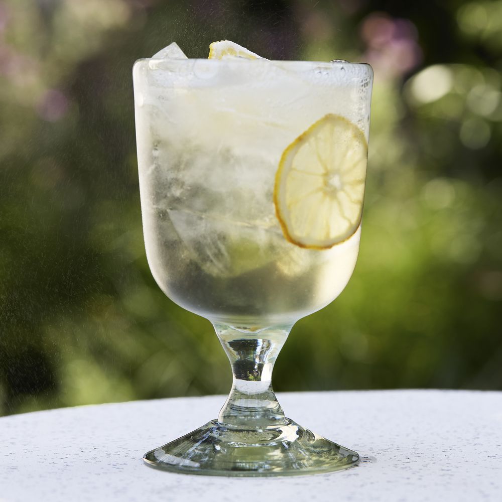 Careyes Recycled Glass Goblet by Gaby Dalkin
