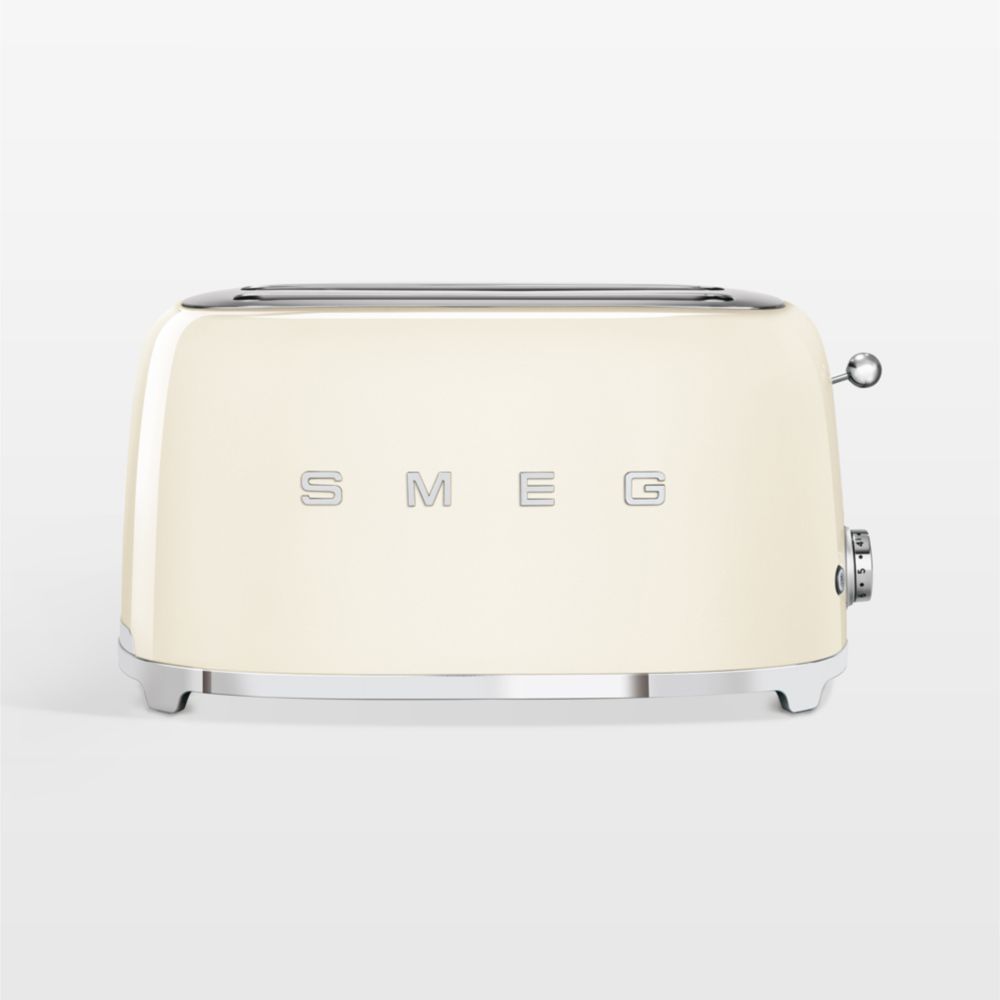 SMEG Cream 4-Slice Long Slot Retro Toaster