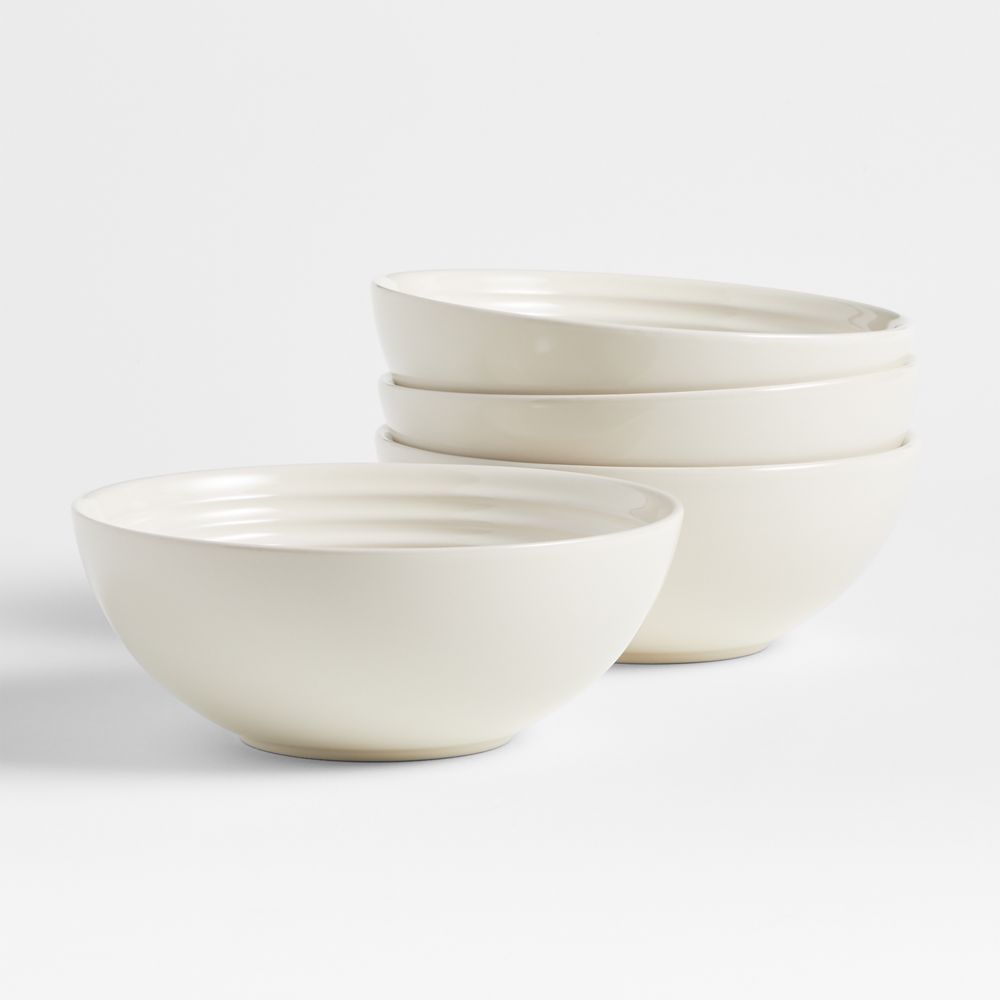 Le Creuset Cream Cereal Bowls, Set of 4