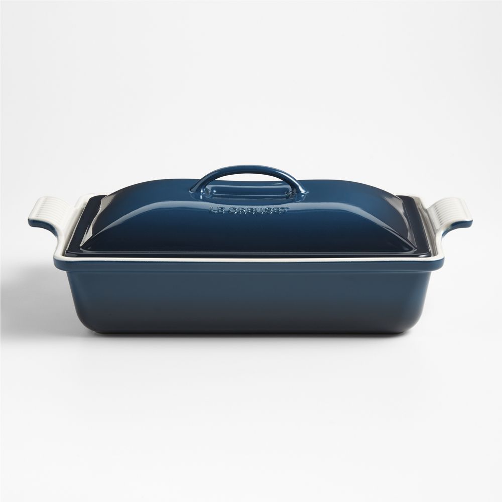 Le Creuset Heritage 4-Qt. Nuit Ceramic Rectangular Baking Dish with Lid