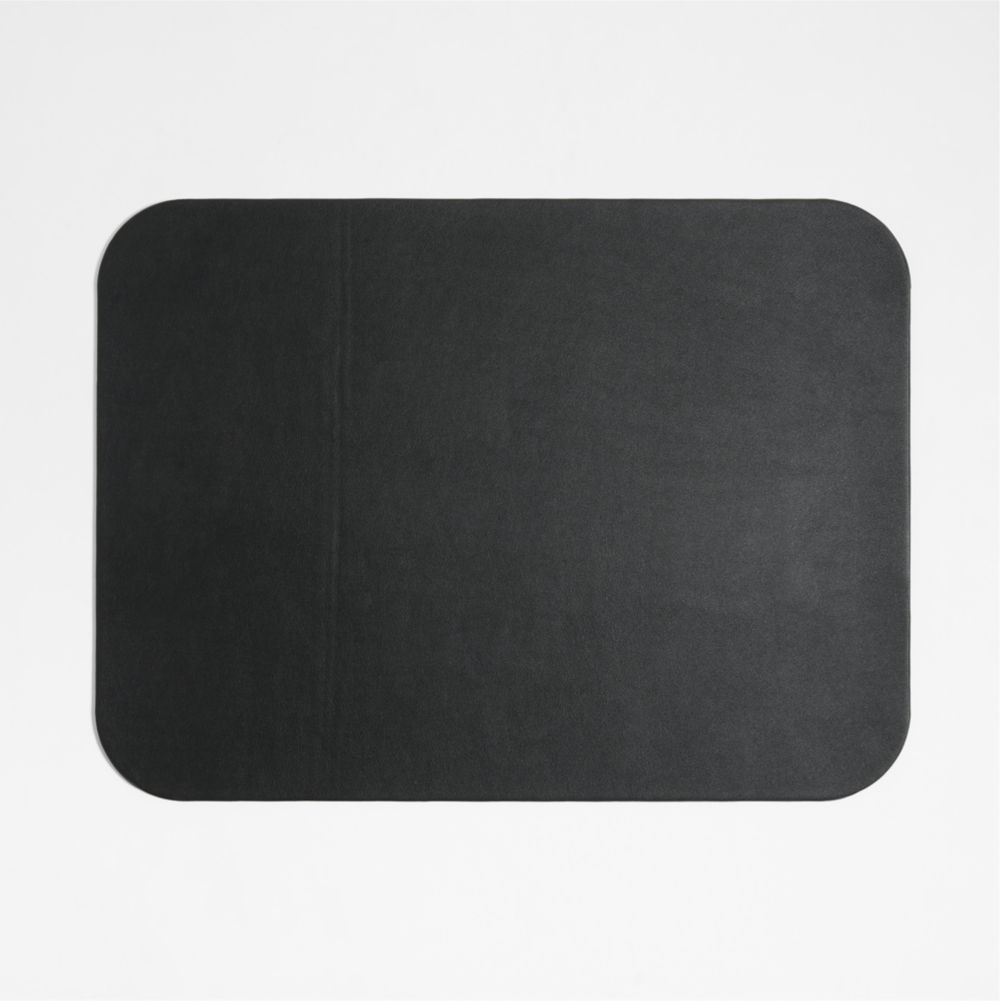 Rizzo Easy Care Recycled Leather Reversible Black and White Rectangular Placemat