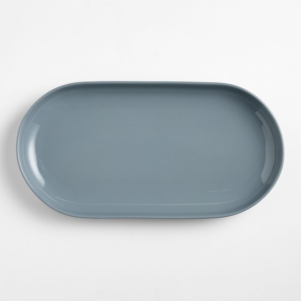 Hudson Mist Blue Stoneware Platter
