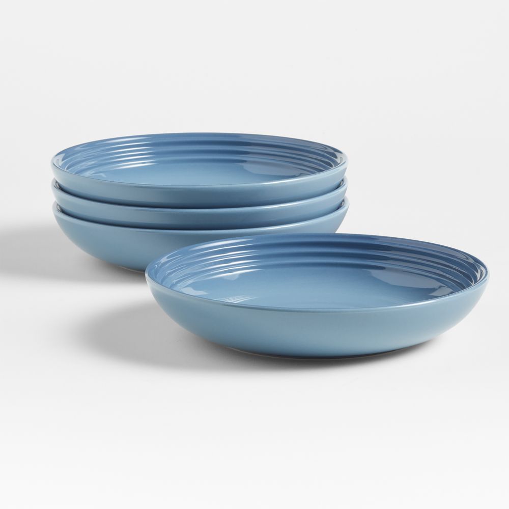 Le Creuset Chambray Blue Pasta Bowls, Set of 4