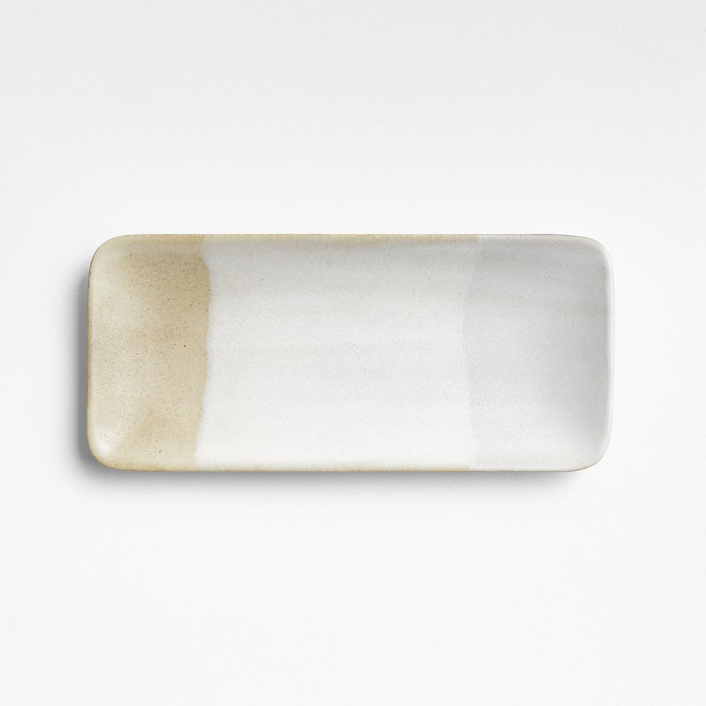 Kaito 10" Rectangle Stoneware Sushi Plate