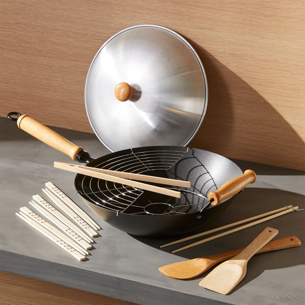 Joyce Chen Carbon Steel 10-Piece Wok Set