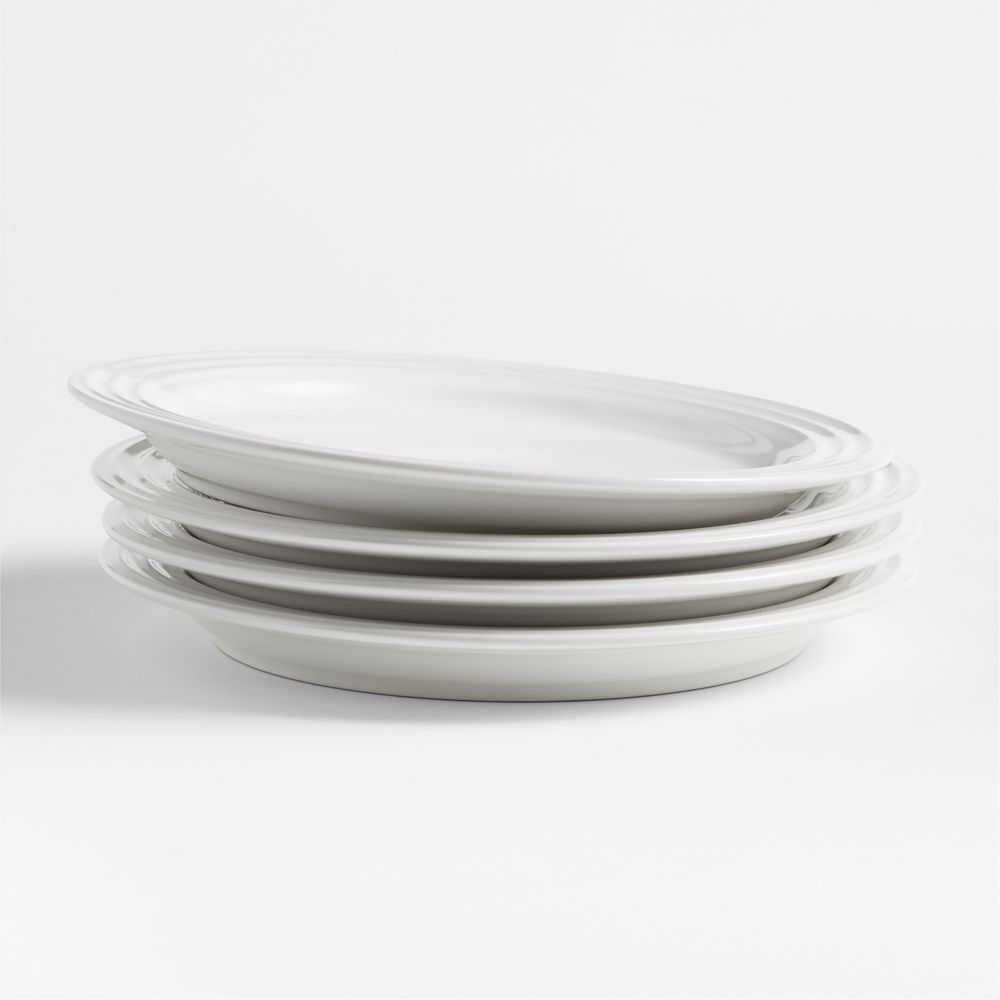 Le Creuset White Salad Plates, Set of 4