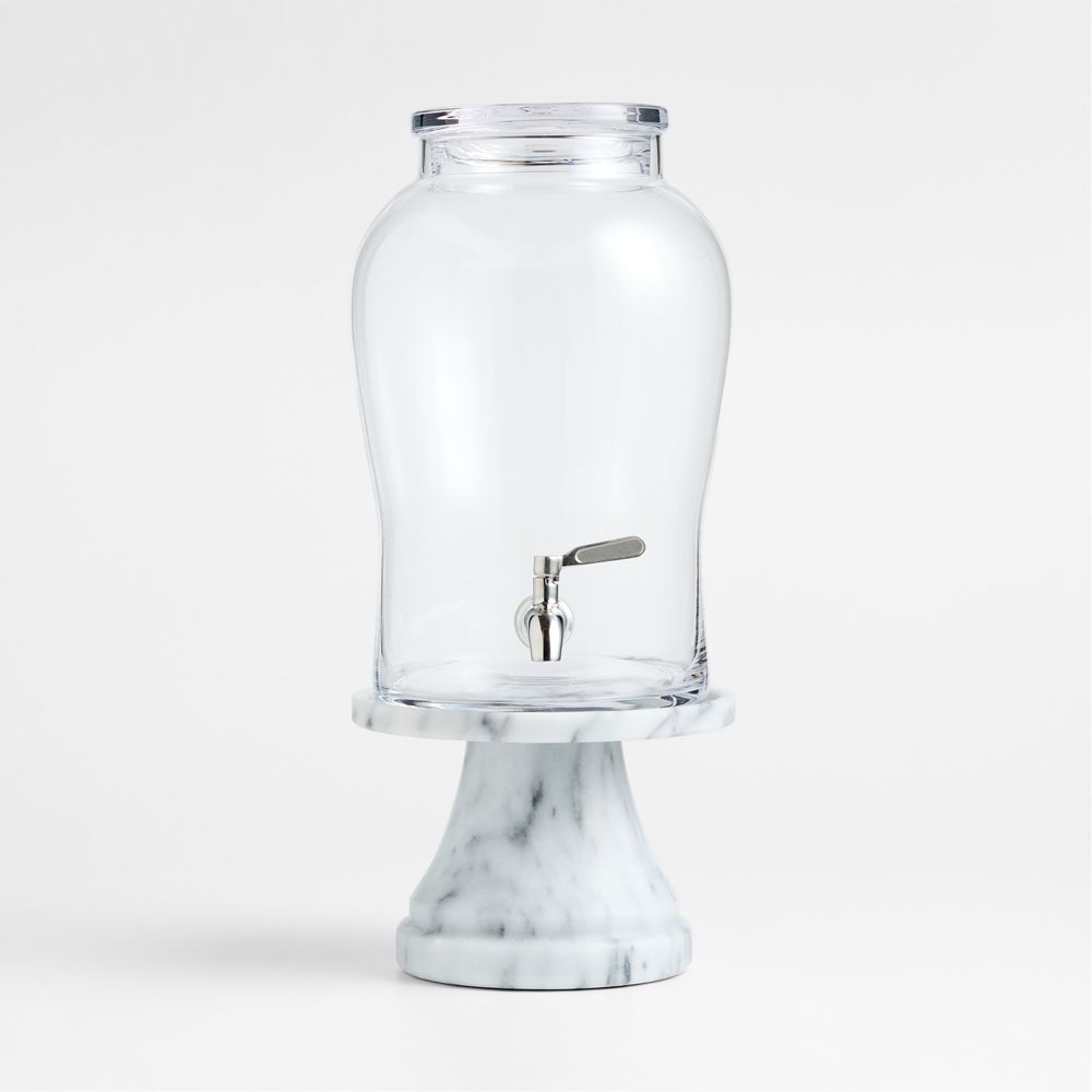 Beau 1.75-Gallon Glass Drink Dispenser with French Kitchen Stand Set