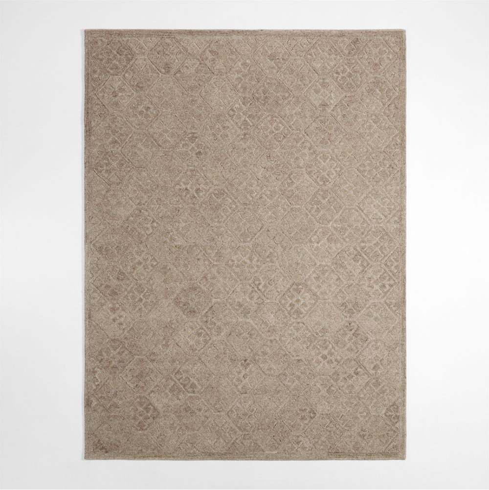 Valencia Wool Handwoven Sandstone Brown Area Rug