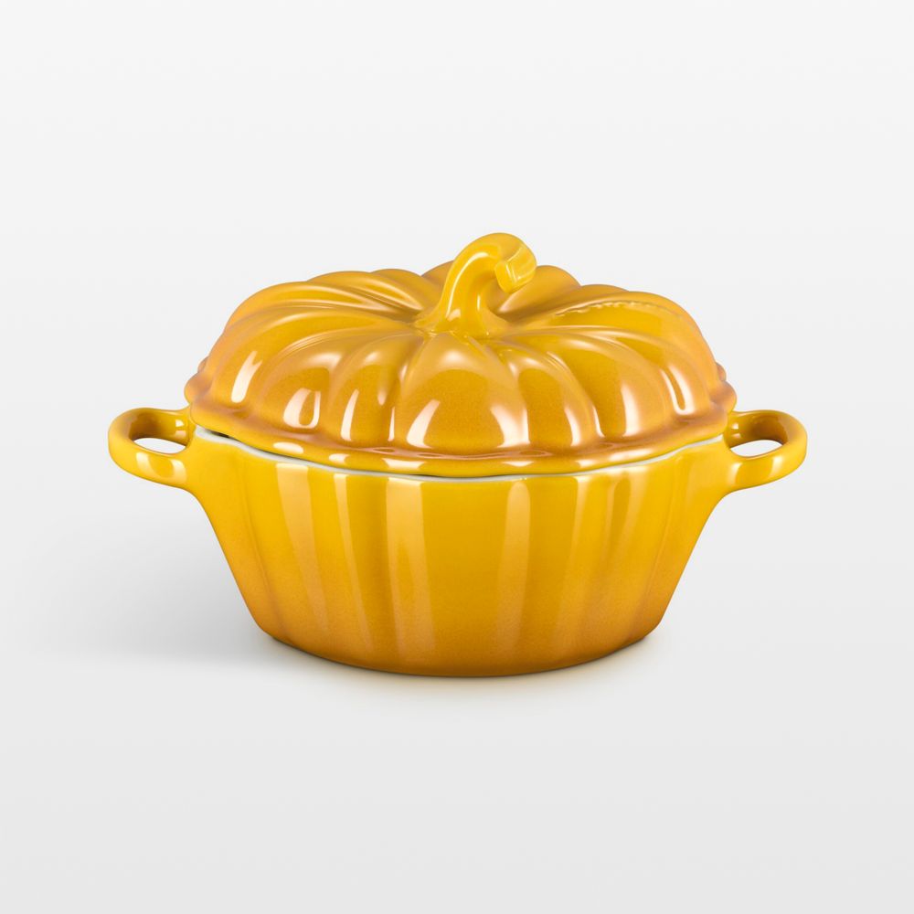 Le Creuset 12-Oz. Nectar Figural Pumpkin Stoneware Mini Cocotte