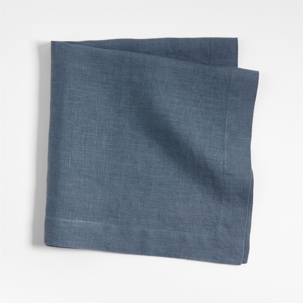 Marin Slate Blue European Linen Napkin