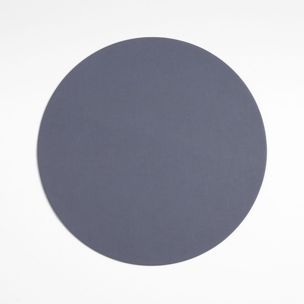 Rizzo Round Reversible Grey Faux Leather Placemat