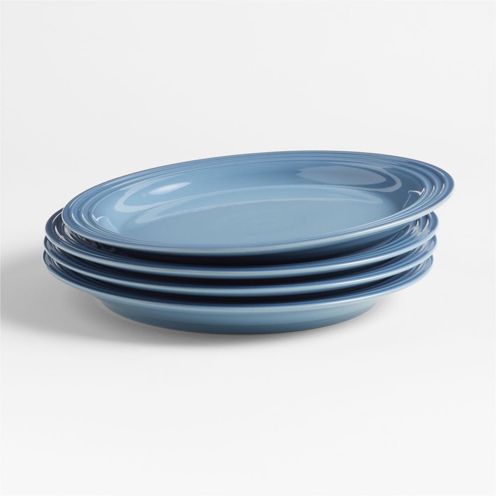 Le Creuset Chambray Blue Dinner Plates, Set of 4