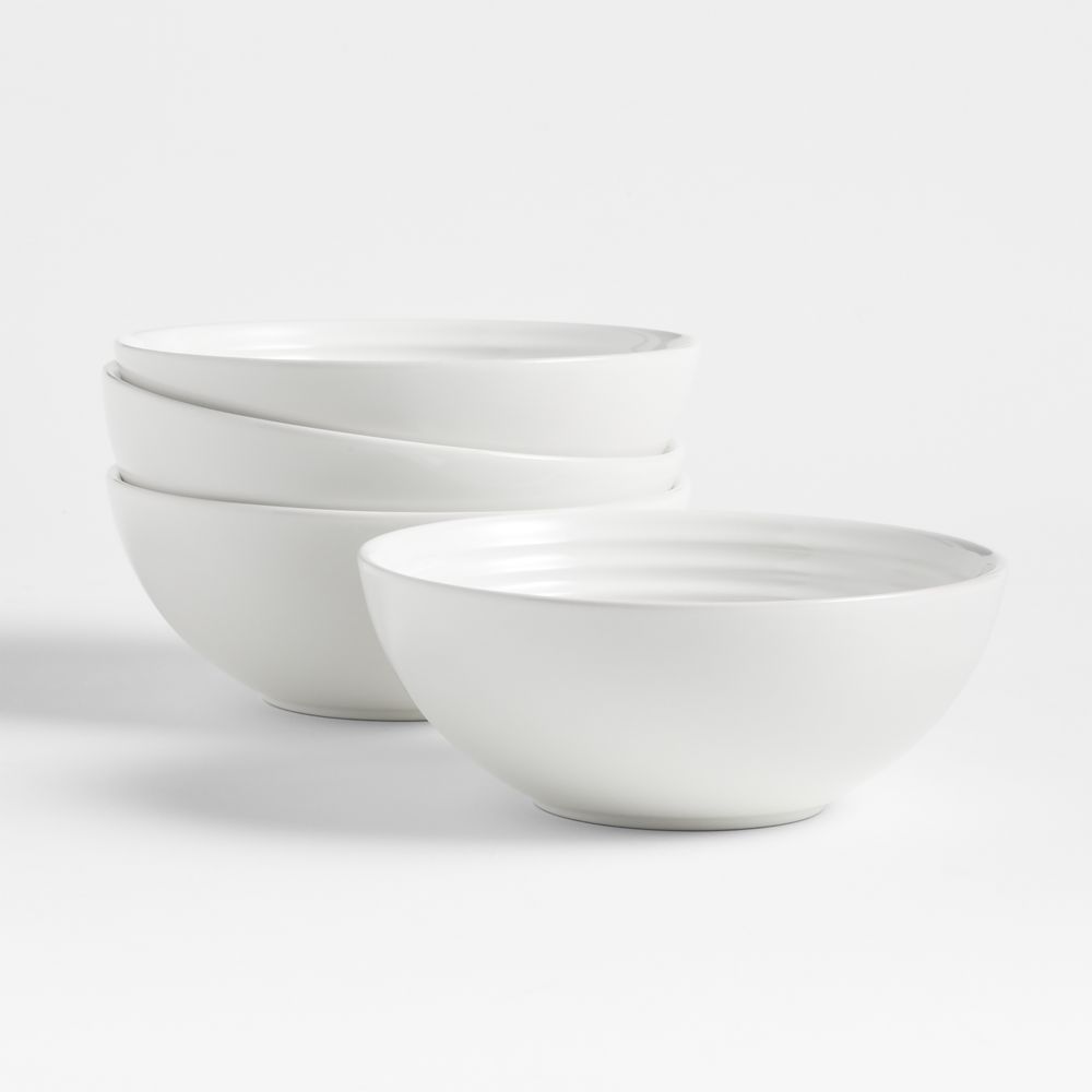 Le Creuset White Cereal Bowls, Set of 4
