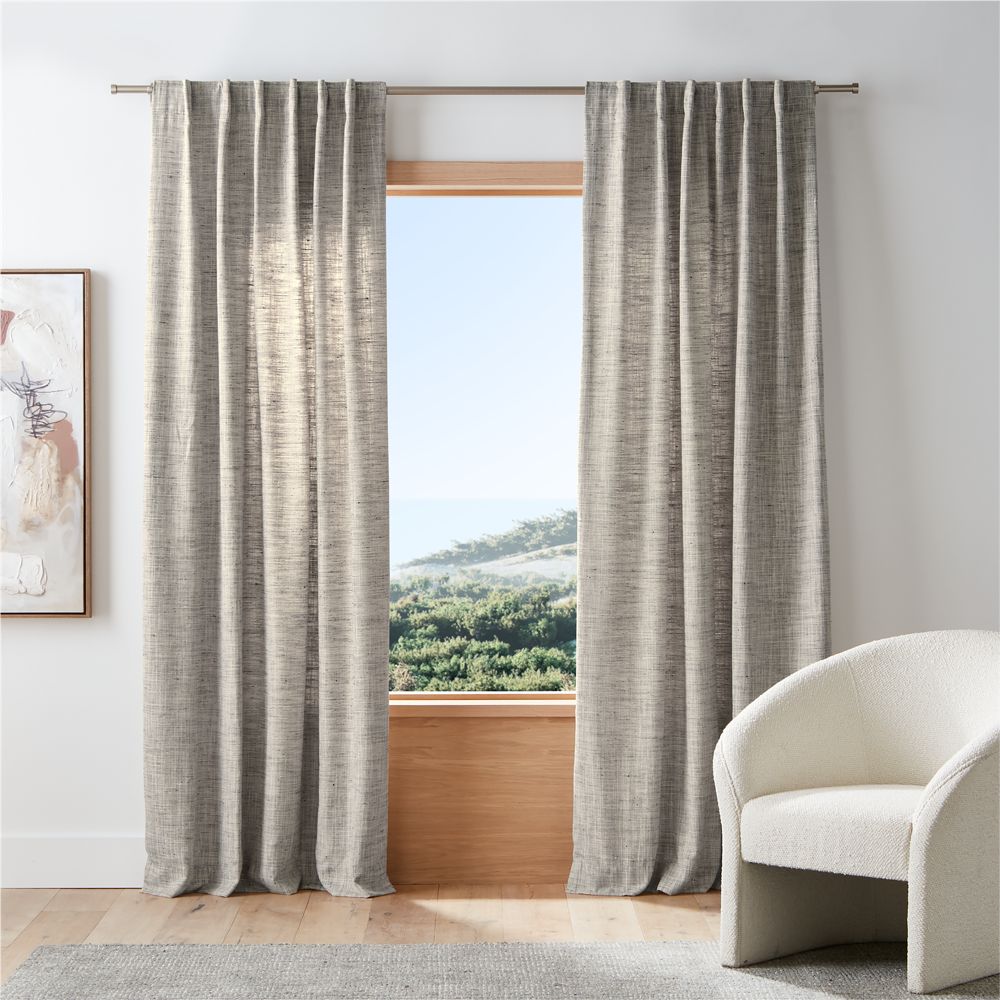 Reid Pebble Grey Window Curtain Panel