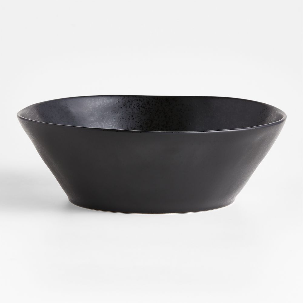 Marin Large Black Stoneware Serving Bowl