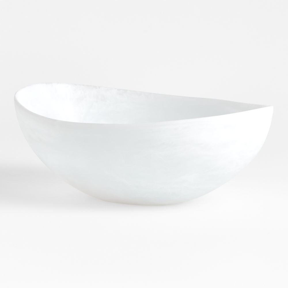 Naya White Resin Serving Bowl