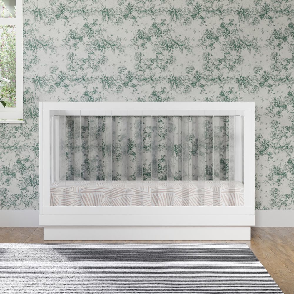Babyletto Harlow White Acrylic 3-in-1 Convertible Crib