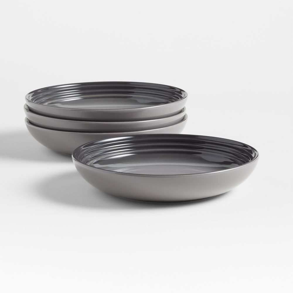 Le Creuset Oyster Grey Pasta Bowls, Set of 4