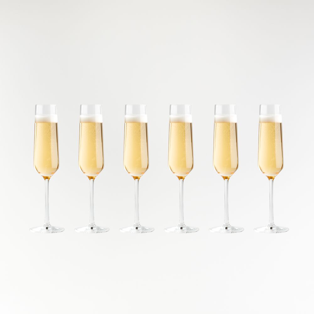 Tour Champagne Glasses, Set of 6