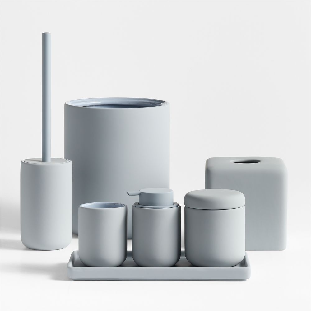 Alternative view of Varick Blue Silicone Coated Bathroom Accessories