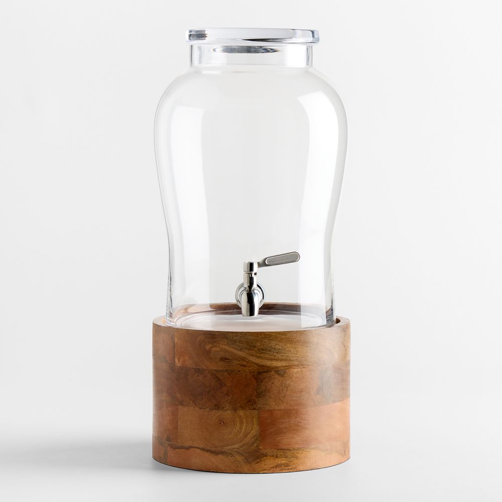 Beau 1.75-Gallon Glass Drink Dispenser with Brooks Stand