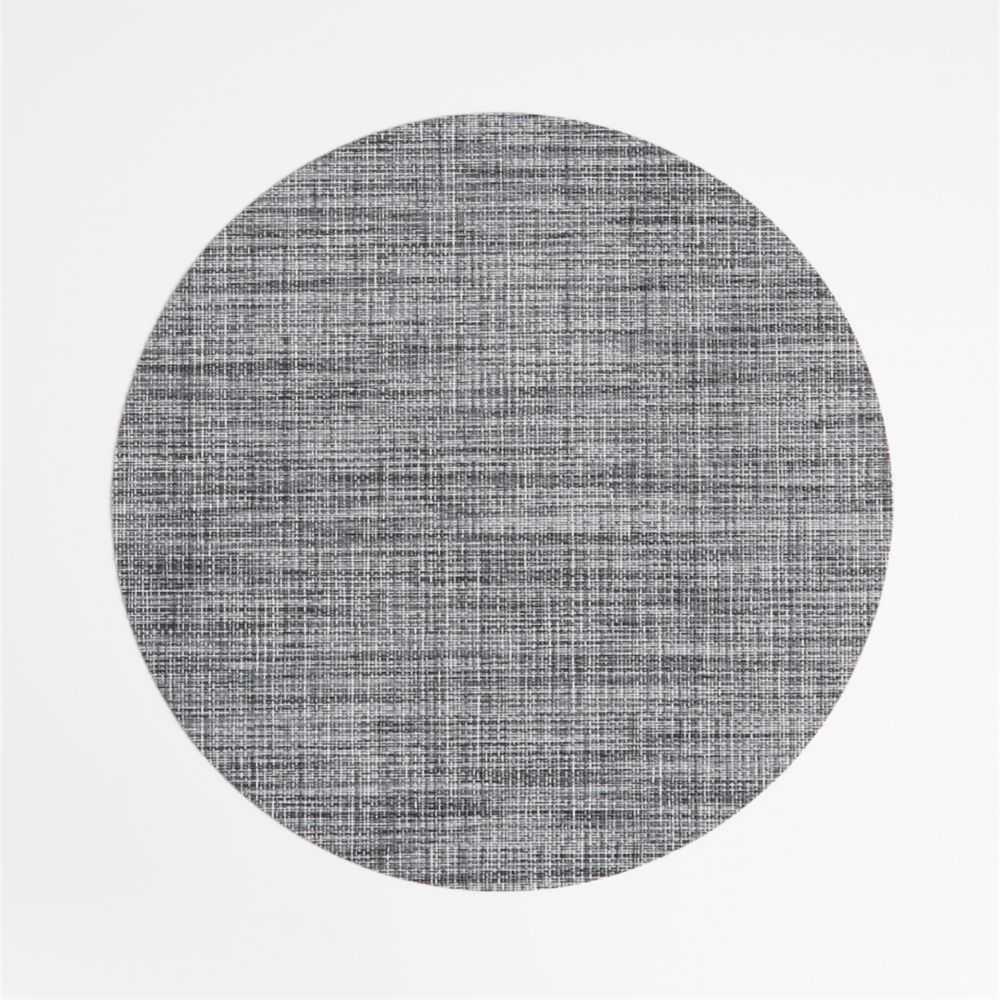 Chilewich Crepe Round Grey Vinyl Placemat