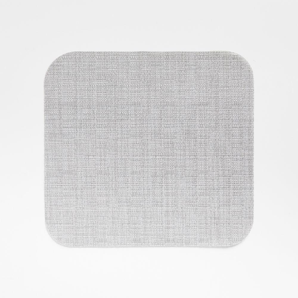 Chilewich Crepe Rounded Square Silver Vinyl Placemat