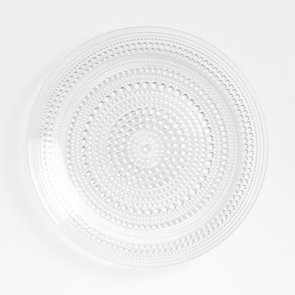Alma Clear Glass Dinner Plates, Set of 4